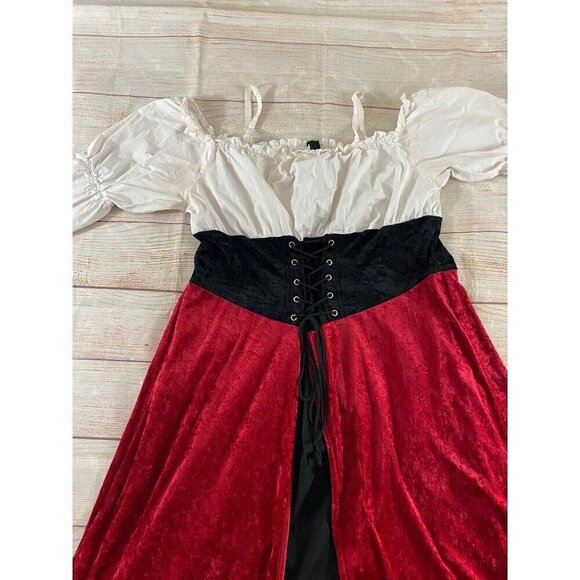 Vintage Lip Service Los Angeles Red Velvet Renaissance Cosplay Costume - 2XL (Fl - Picture 2 of 12